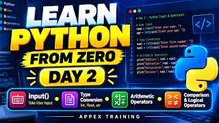 Python Tutorial For Beginners | Day 2: Input, Type Conversion & Operators 🔥