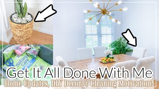 NEW! GET IT ALL DONE WITH ME | MOM VLOG | CLEAN WITH ME , DIY DECOR + MORE!