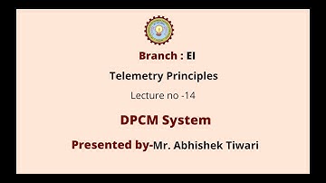 Telemetry Principles | DPCM System | AKTU Digital Education