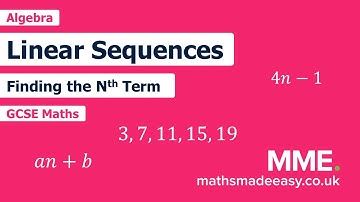 Algebra - Sequences (Linear) (Video 1)