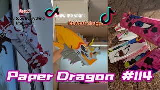 Dragon Puppet Crafts - Paper Dragon TikTok Compilation #114