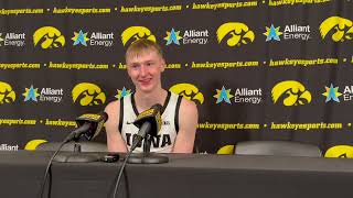 Postgame After Dix And Sandfort Combine For 61 In Iowas 97-87 Overtime Win Over Nebraska.