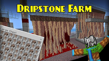 BEST Pointed Dripstone Farm | Minecraft Bedrock Farm Tutorial | MCPE XBOX PS SWITCH