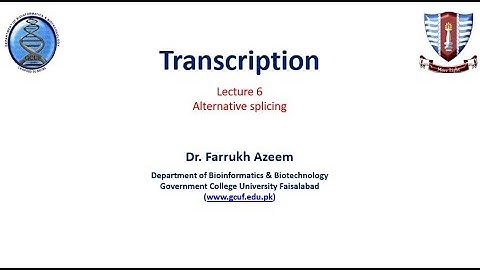 Transcription lecture 6: Alternative splicing