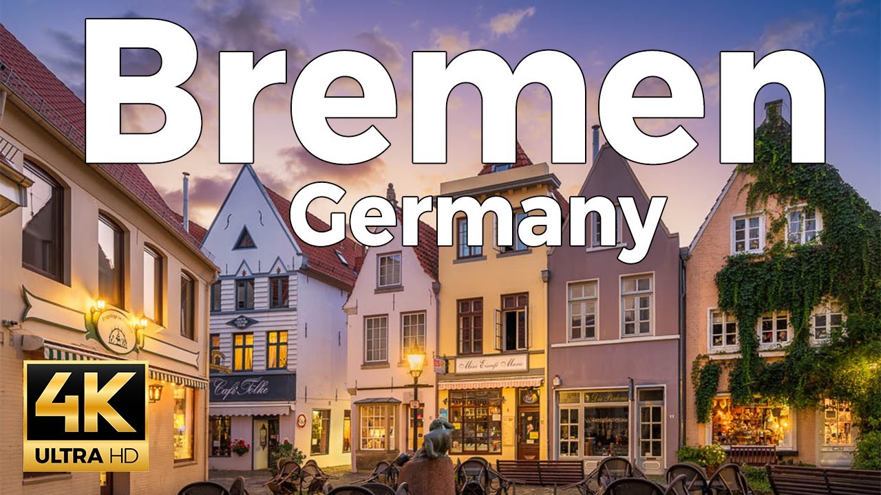 Bremen, Germany Evening Walking Tour 4k - With Captions