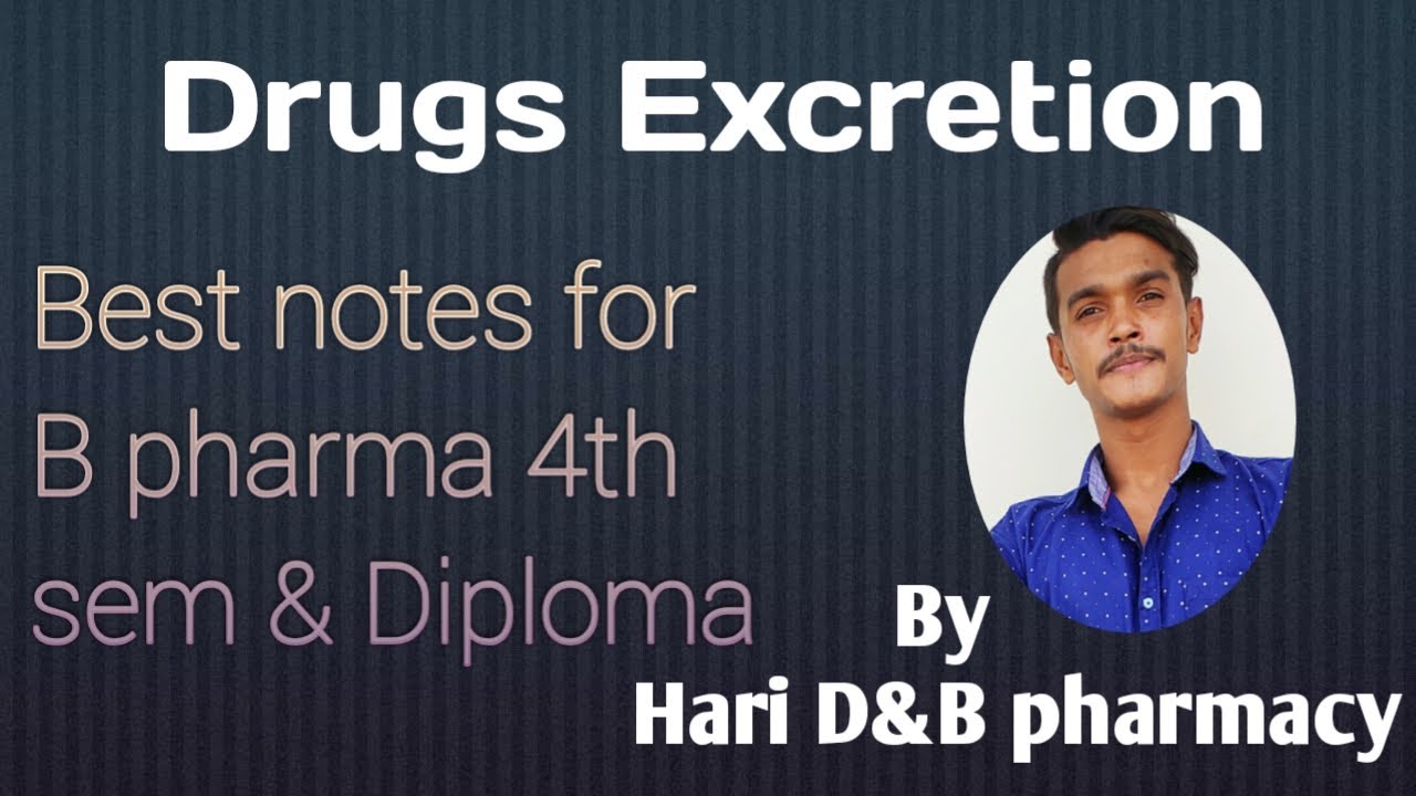 Pharmacokinetics (Part-5)| Excretion of drugs | Pharmacology | Complete ...