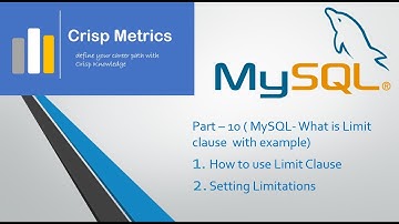 Part - 10 How to set limitations by using MySQL Limit Clause | Crisp Metrics |