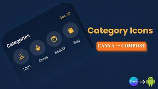 ReWear Shopping App Category Icons UI | Canva to Jetpack Compose Android Studio Tutorial
