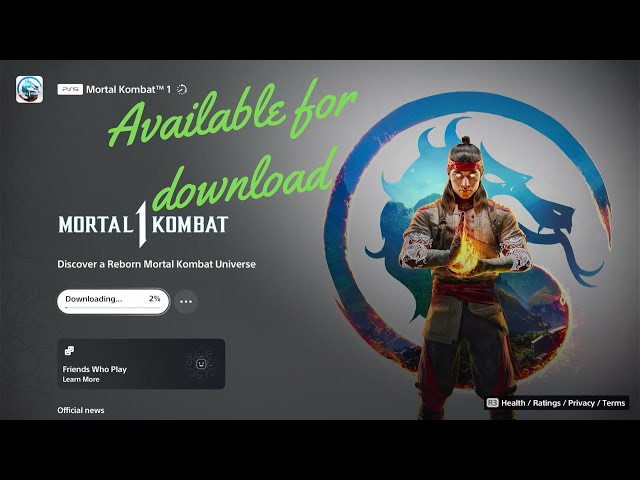 How to Preload / Download Mortal Kombat 1 in PS5? 