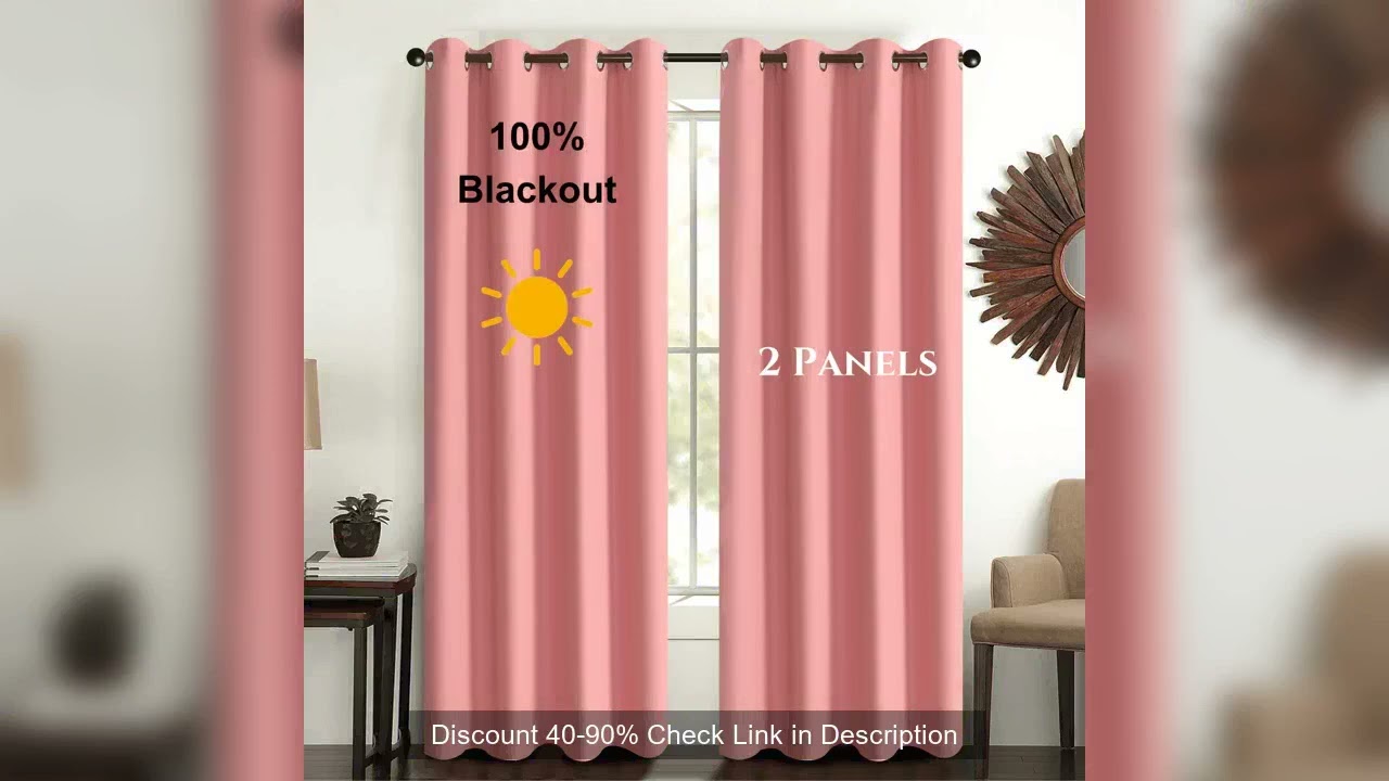 2pcs Modern Blackout Curtains - UV Protection, Heat-Resistant, Light-Blocking Drapes for Living Room