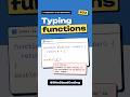 Type your functions like this in TypeScript #shorts #typescript #webdev #coding #codingtips