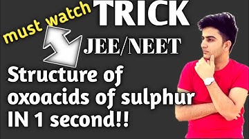 TRICK TO Draw the structure of oxoacids of sulphur in just 1 second