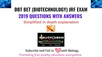 DBT-JRF BET Previous Question Paper with Answers | GAT B & DBT BET 2021 Notification