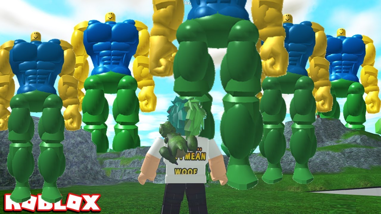 Roblox Buff Mega Noob Weight Lifter Figure with Weights Muscles 6