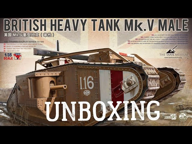 MENG 1/35th British Heavy Tank MkV Males review - YouTube