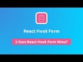 1-dars | React Hook Form Bilan Tanishuv