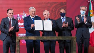 Acuerdo con empresarios para la reactivación económica tras epidemia. Conferencia presidente AMLO