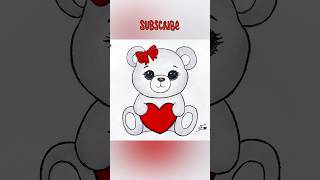 Easy Teddy Bear drawing #shorts #teddybear #drawing #easydrawing