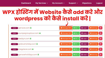 How to Add Website and install Wordpress in Wpx Hosting