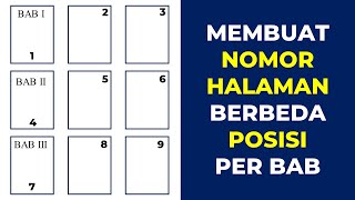 Cara Membuat Nomor Halaman Beda Posisi Letak Dalam Satu Dokumen Bawah Tenggah Kanan Atas Tiap Bab