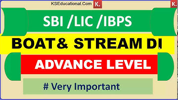 High level Data Interpretation on Boat and Stream for SBI PO / LIC AAO / IBPS