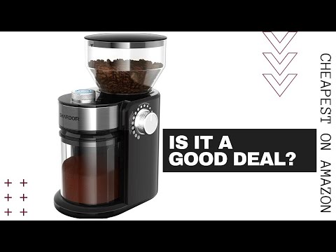 SHARDOR Conical Burr Coffee Grinder, Electric Adjustable Burr Mill with 35  Precise Grind Setting for 2-12 Cup, Black