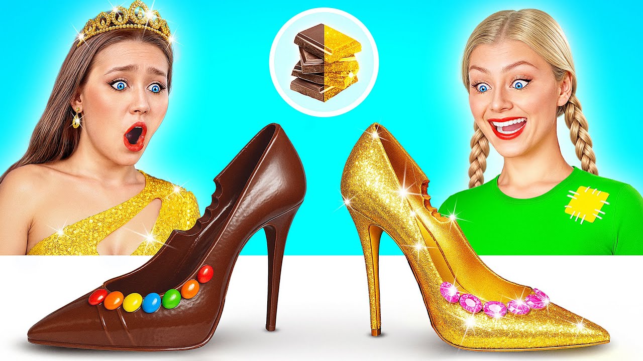 Челлендж. Шоколадная Еда vs Настоящая еда | Смешные Кулинарные Войны от Multi DO Challenge