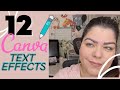 12 Canva Text Effects | Canva Tips & Tricks 2021 Canva Hacks