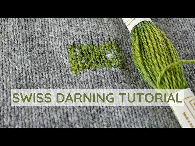 Swiss Darning Stitch Tutorial | How to Mend Holes in Knitwear