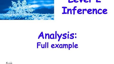 level 2 inference: analysis full example