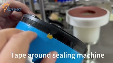 Automatic Tape Around Sealing Machine for box with insert arrow paper, Plastic Container Tape sealer