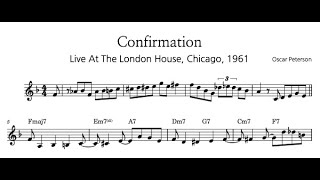 Video thumbnail of "Confirmation - Oscar Peterson | Piano Solo Transcription"