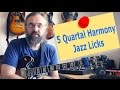 5 quartal harmony licks  guitar lesson  modern jazz sounds