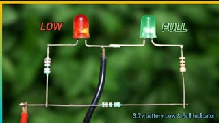 3.7v Lithium Battery Charge Low &Fullindicator Circuit