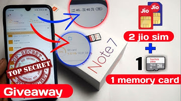 Redmi Note 7 How to Insert Dual SIM Card and SD Card Hybrid Solution, Hybrid Tool Giveaway