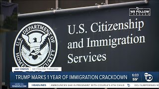 Trump marks 1 year in office, a look back at his immigration crackdown