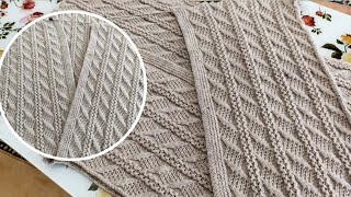 Şiş Örgü Çok Şık Burgulu Baklava Çeyizlik Yelek Yapımı 1. Bölüm