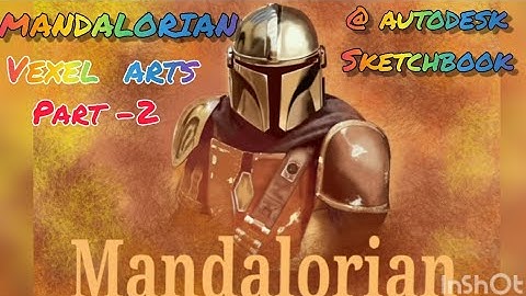 HOW TO TRACE: MANDALORIAN VEXELARTS/ TIME-LAPSE PART-2  @ AUTODESK SKETCHBOOK
