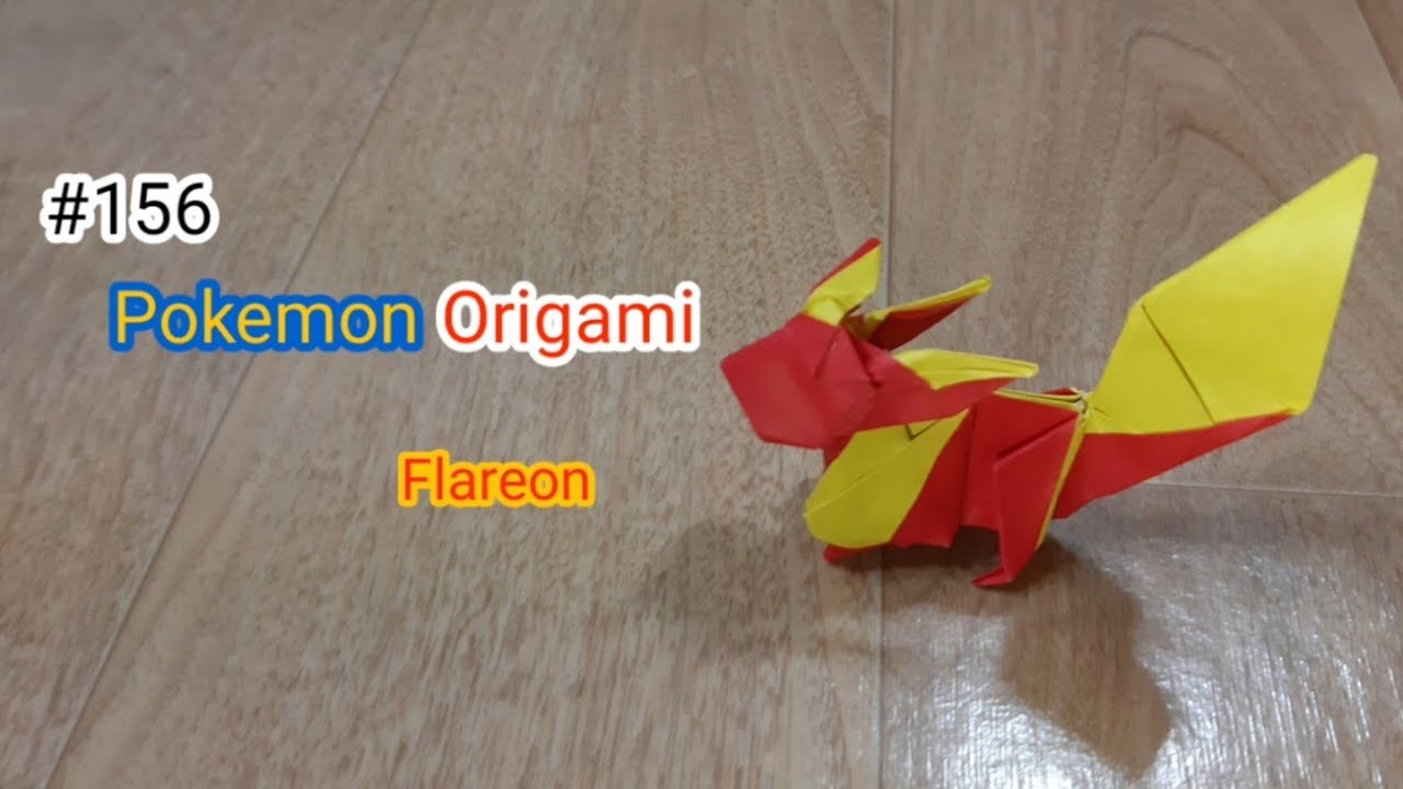 ポケモン折り紙 ブースター Pokemon Origami Flareon Km Youtube