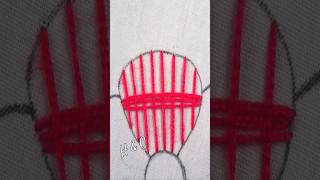 how to do knitting with needle hand embroidery #shorts