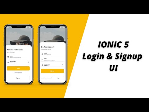 Ionic 5  Signup & Login Screen - Ionic UI | Ionic 5 Tutorial for Beginners