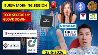 ENGLISH VIDEO - KLSE BURSA MORNING SESSION | 15-5-2026 | TECH SECTOR UP | GLOVE DOWN | MPI VSTECS