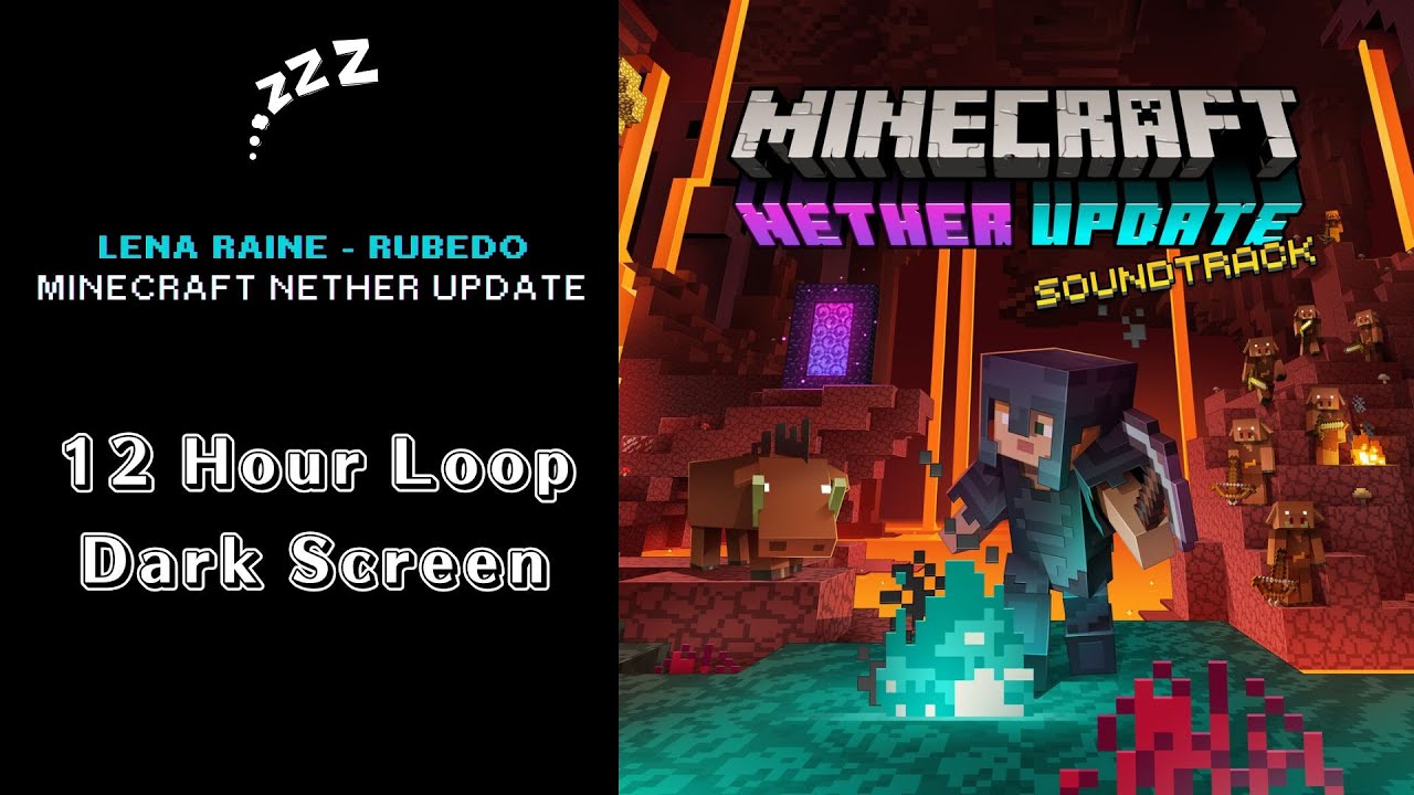 Lena Raine - Rubedo - Minecraft Nether Update 🎶 Dark Screen (12 hour loop)