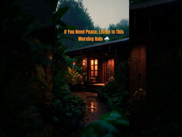 Morning Rain Ambience 🌧️ Cozy Hut & Nature Sounds for Deep Relaxation #rainsounds #asmr