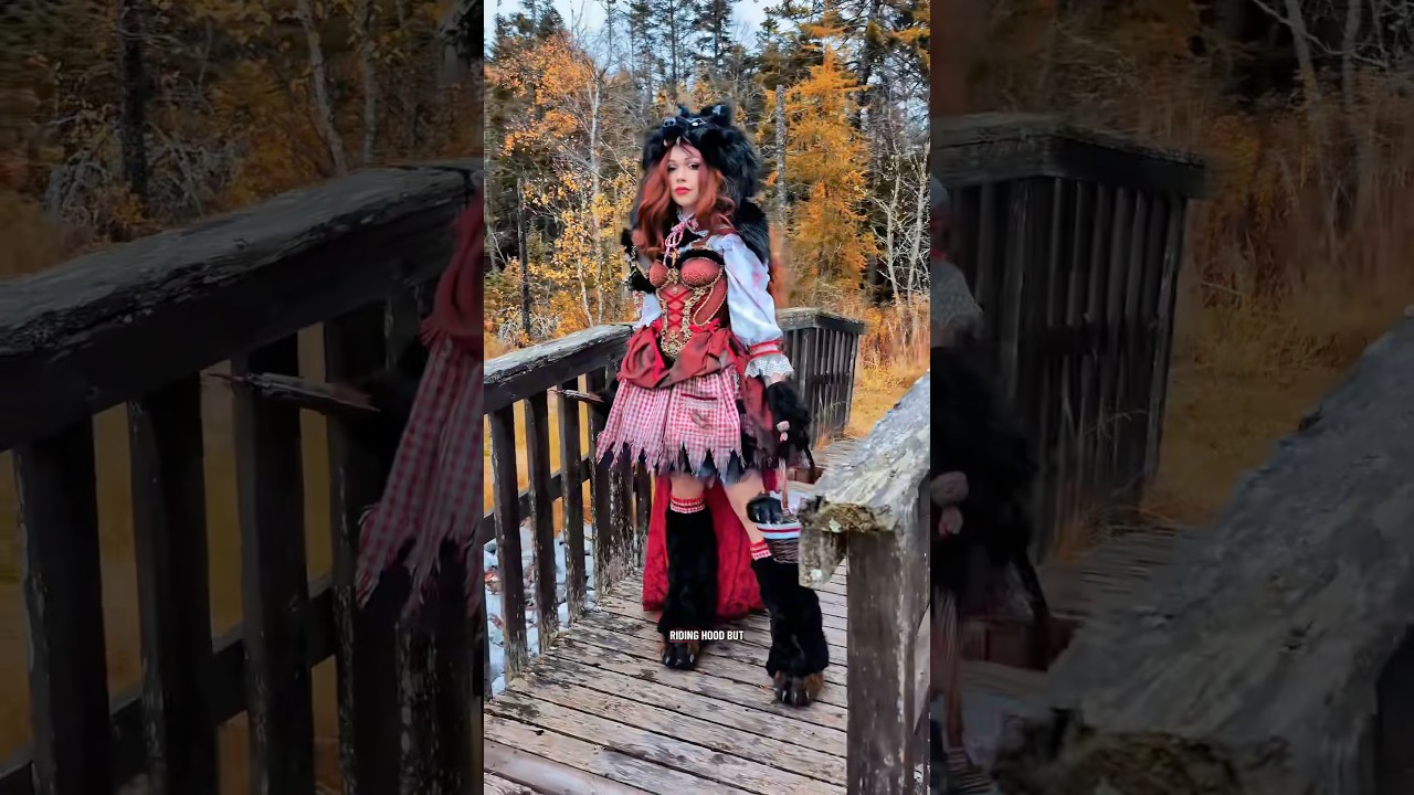 28 HOURS TO MAKE RED RIDING HOOD 😲🐺❤️🪓#halloween #halloweencostume #costume #cosplay #costumes