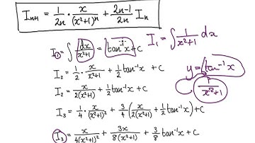 Video 2034.50 - Recursion Formula - Integrate 1/(x^2+1)^n - (Part 2/2)