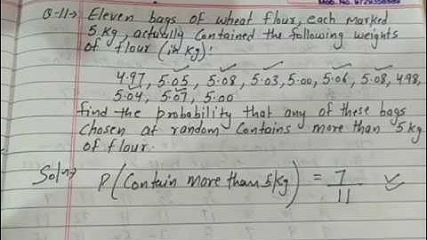 Ex 15.1, Q 11, Chapter 15, Probability, Class 9 Math