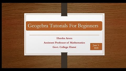 Geogebra Lecture-3- Limit and Continuity of functions