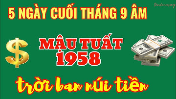 Lộc Đổ Như Mưa, Mậu Tuất 1958 – 5 Ngày Cuối Tháng 9 Âm, Giàu Có Kinh Ngạc