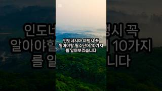 인도네시아 여행시 초간단 필수단어